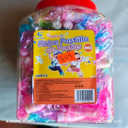 Dulce pastillitas de frutas 